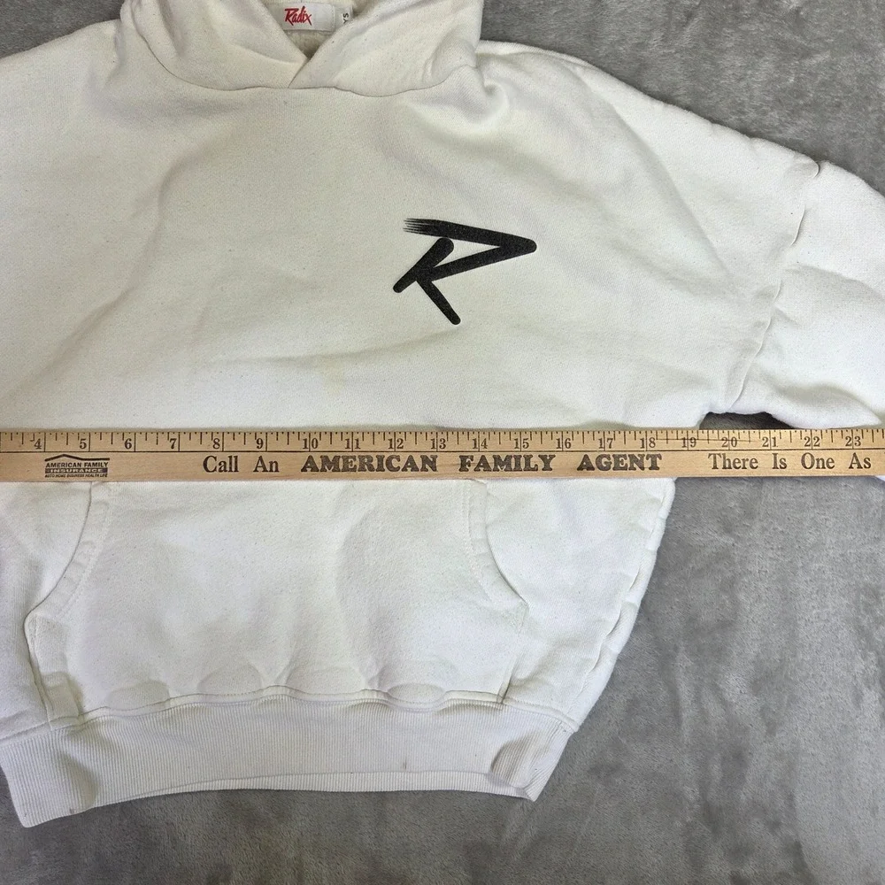Radix Dance Tour 23-24 Hoodie Kids XS Off-White Cotton Pullover Sweatshirt USA